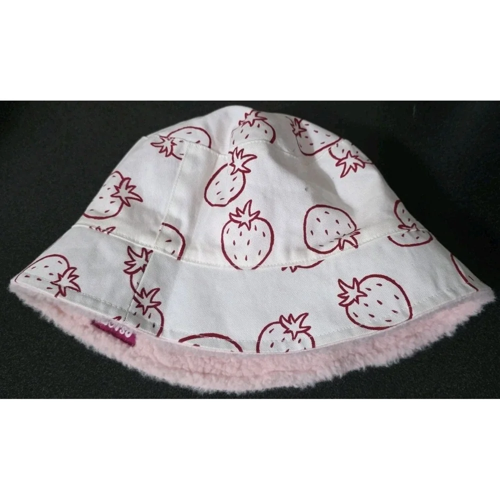 Toy Story Lotso Bucket Hat Cap Reversible Strawberry Fuzzy Pink Adult Disney New